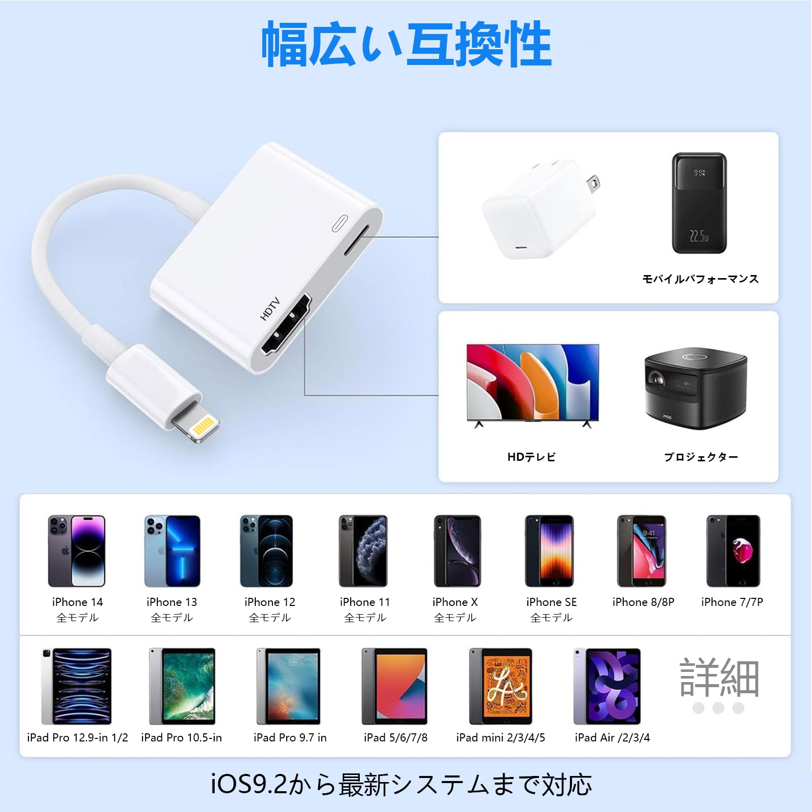 Amazon | ライトニング HDMi iPhone HDMi変換ケーブル Lightning hdmi